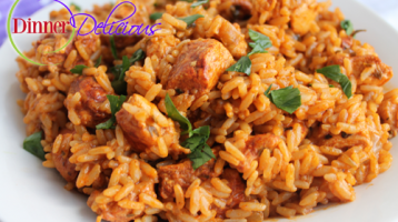 simple arroz con pollo