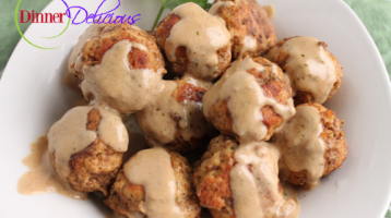 Swedish Meatballs made with Ground Chicken
