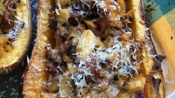 Apple and Sausage-Stuffed Butternut Squash Recipe 