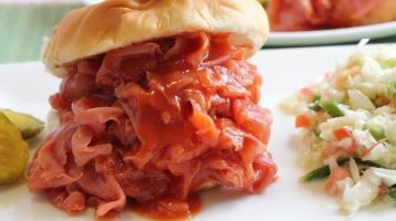 Chipped Ham BBQ Sandwich