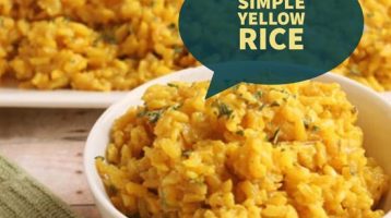 yellow rice recipe in a bowl
