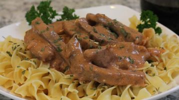 Beef Stroganoff with Red Wine No Mushrooms