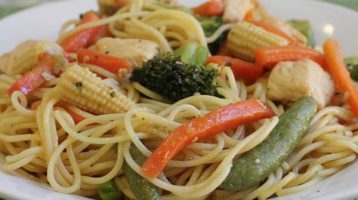 easy Chicken Stir fry with Italian Salad Dressing