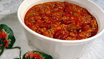 healthy chili in a bowl