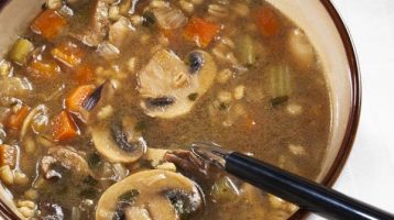 Mushroom Barley Soup Vegan