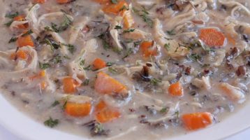 Easy Crockpot Chicken and Wild Rice Soup