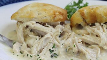 Chicken and Biscuits on a Plate