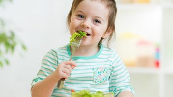 eating a healthy salad