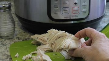 Instant Pot Chicken being shredded