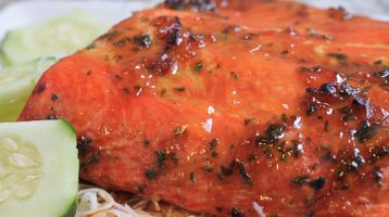 apricot glazed salmon