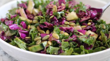 kale and red cabbage salad