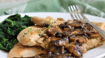 low carb chicken marsala on a plate