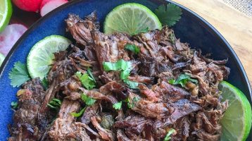 Shredded Mexican Beef on a plate