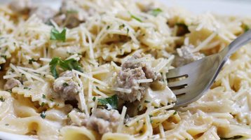 Pasta with Sausage and Cajun Cream Sauce